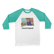 Load image into Gallery viewer, North Dakota Raglan Shirt | Patchwork State Art