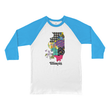 Load image into Gallery viewer, Illinois Raglan Shirt | Patchwork State Art