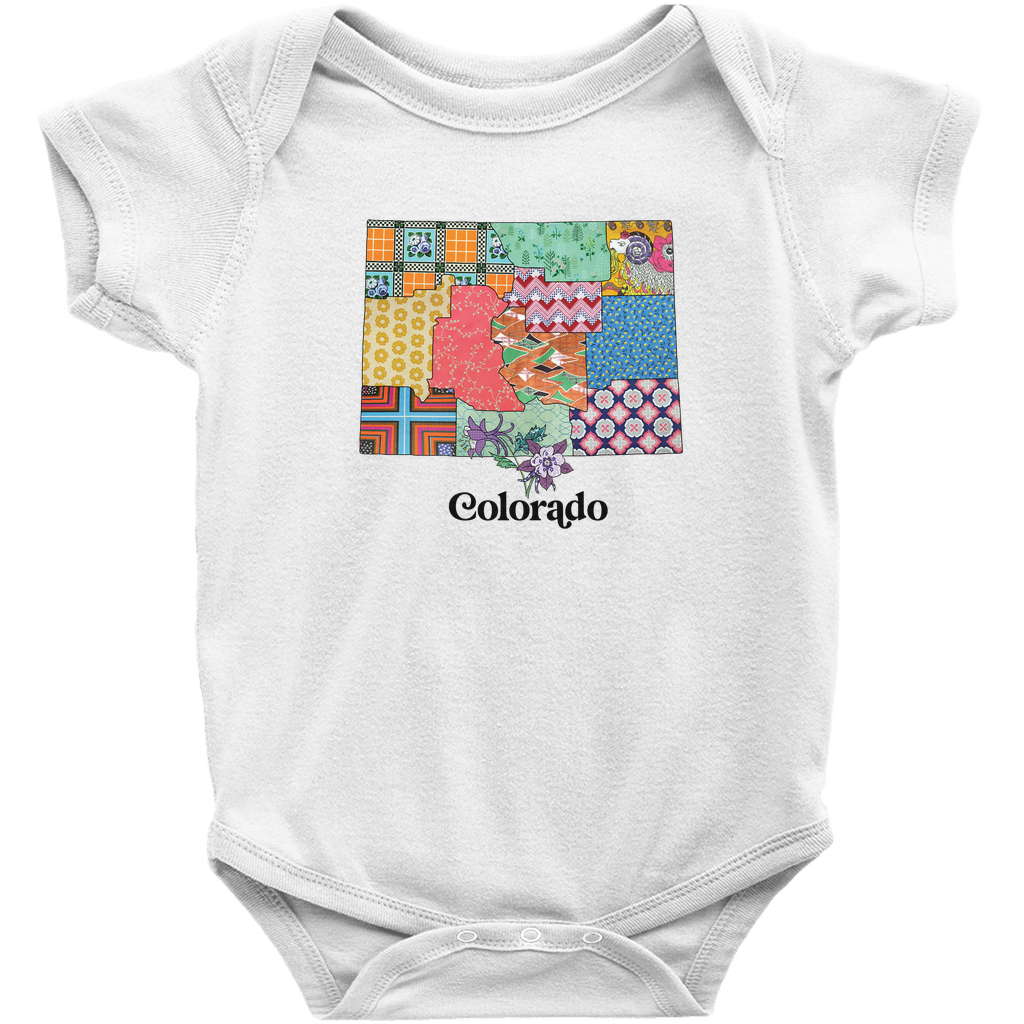 Colorado Baby Bodysuit | Patchwork State Art