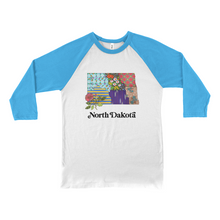 Load image into Gallery viewer, North Dakota Raglan Shirt | Patchwork State Art