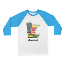 Load image into Gallery viewer, Minnesota Raglan Shirt | Patchwork State Art