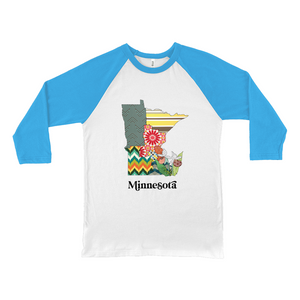 Minnesota Raglan Shirt | Patchwork State Art