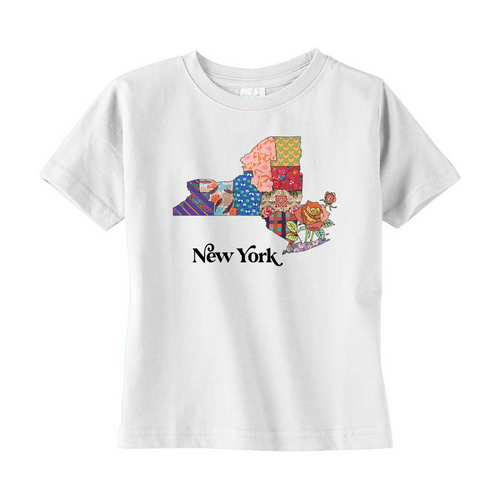 New York Toddler T-Shirt | Patchwork State Art