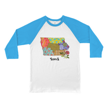 Load image into Gallery viewer, Iowa Raglan Shirt | Patchwork State Art