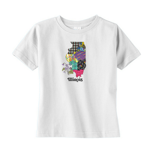 Illinois Toddler T-Shirt | Patchwork State Art