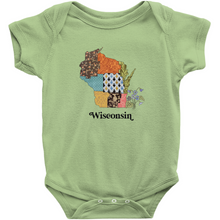 Load image into Gallery viewer, Wisconsin Baby Bodysuit | Patchwork State Art