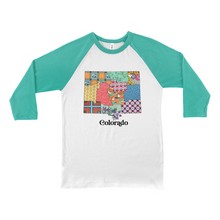 Load image into Gallery viewer, Colorado Raglan Shirt | Patchwork State Art