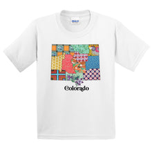 Load image into Gallery viewer, Colorado Youth T-Shirt | Patchwork State Art