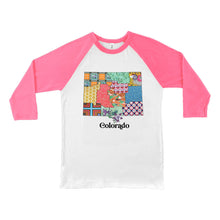 Load image into Gallery viewer, Colorado Raglan Shirt | Patchwork State Art