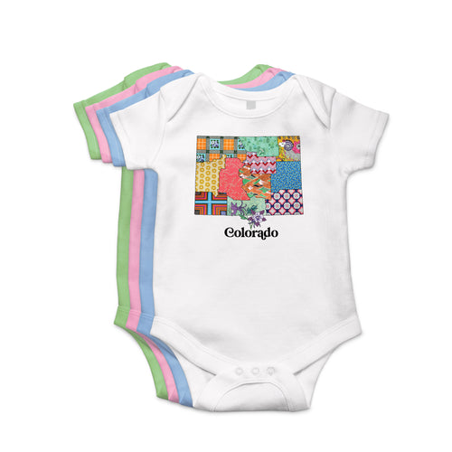 Colorado Baby Bodysuit | Patchwork State Art