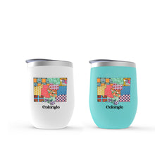 Load image into Gallery viewer, Colorado Insulated Wine Tumbler | Patchwork State Art