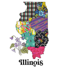 Load image into Gallery viewer, Illinois Raglan Shirt | Patchwork State Art