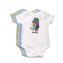 Load image into Gallery viewer, Illinois Baby Bodysuit | Patchwork State Art