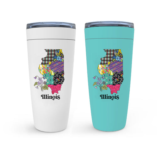 Illinois Travel Coffee Mug | Patchwork State Art