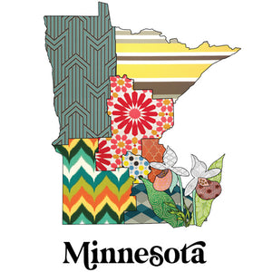 Minnesota Baby Bodysuit | Patchwork State Art