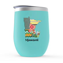 Load image into Gallery viewer, Minnesota Insulated Wine Tumbler | Patchwork State Art