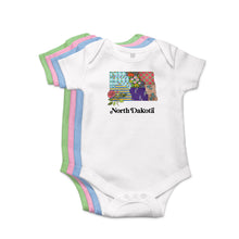 Load image into Gallery viewer, North Dakota Baby Bodysuit | Patchwork State Art