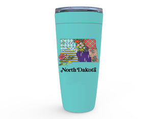 North Dakota Travel Coffee Mug | Patchwork State Art