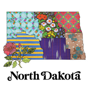 North Dakota Raglan Shirt | Patchwork State Art