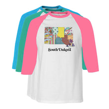 Load image into Gallery viewer, South Dakota Raglan Shirt | Patchwork State Art