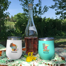 Load image into Gallery viewer, Wisconsin Insulated Wine Tumbler with Lid | Patchwork State Art