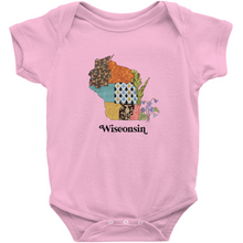 Load image into Gallery viewer, Wisconsin Baby Bodysuit | Patchwork State Art