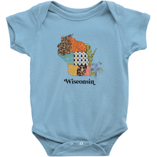 Load image into Gallery viewer, Wisconsin Baby Bodysuit | Patchwork State Art