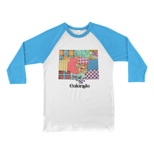 Load image into Gallery viewer, Colorado Raglan Shirt | Patchwork State Art