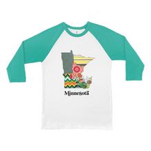 Load image into Gallery viewer, Minnesota Raglan Shirt | Patchwork State Art