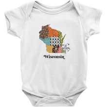 Load image into Gallery viewer, Wisconsin Baby Bodysuit | Patchwork State Art