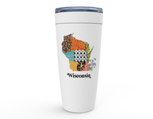 Load image into Gallery viewer, Wisconsin Travel Coffee Mug | Patchwork State Art